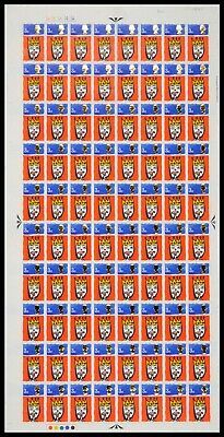 1966 Xmas (PHOS) 3d Dot Complete Sheet 1A3B1C1D1E With flaws Unmounted Mint