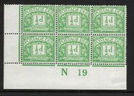 D1 ½d Royal Cypher Postage due Control N 19 Imperf MOUNTED MINT