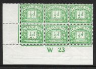 D1a ½d Royal Cypher Postage due Wmk Inverted Control W 23 Imperf UNMOUNTED MINT