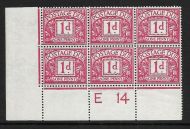 D2 1d Royal Cypher Postage due Control E 14 perf UNMOUNTED MINT