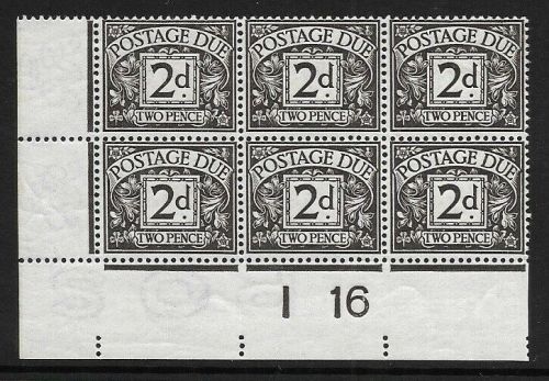 D4 2d Royal Cypher Postage due Control I 16 Imperf UNMOUNTED MINT