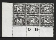 D4 2d Royal Cypher Postage due Control O 19 perf UNMOUNTED MINT