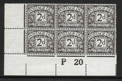 D4 2d Royal Cypher Postage due Control P 20 Imperf UNMOUNTED MINT