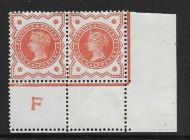½d Vermilion Control F perf pair - with marginal rule UNMOUNTED MINT