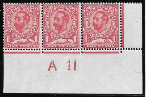 SG 328 N7(6) 1d Rose Pink Downey Head Control A 11(w) with cert UNMOUNTED MINT