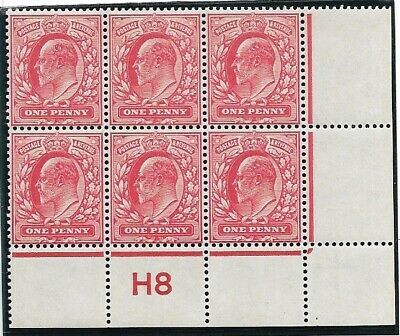 1d Scarlet Control H8 perf perf type H2A(d) plate 48 UNMOUNTED MINT