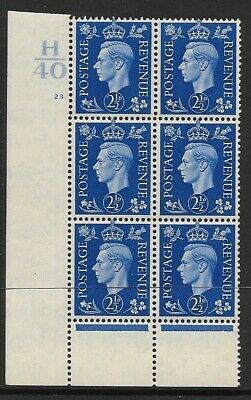 2½d Blue Dark colours H40 23 No Dot perf 6 UNMOUNTED MINT