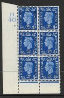 2½d Blue Dark colours H40 41 No Dot perf 6 UNMOUNTED MINT