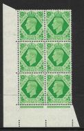 1939 7d Dark colours 9 Dot perf 5(E I) block 6 UNMOUNTED MINT