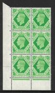1939 7d Dark colours 9 Dot perf 6B(E P) block 6 UNMOUNTED MINT