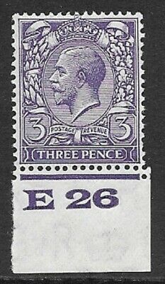 Spec N38(1) 3d Violet Block Cypher Control E26 imperf UNMOUNTED MINT