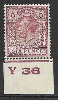 spec N42(5) 6d Purple Block Cypher Control Y36 imperf UNMOUNTED MINT