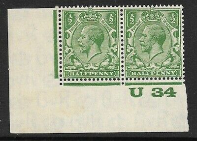 ½d Green Block Cypher Control U34 streaky gum imperf UNMOUNTED MINT
