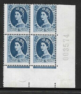 1 6d Wilding Multi Crown variety - Misplace perfs Flaw blk 4 UNMOUNTED MINT