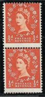 S2 ½d Wilding Edward Crown variety - misperf UNMOUNTED MINT MNH