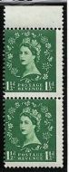 S26 1½d Wilding Edward Crown variety - huge misperf pair UNMOUNTED MINT