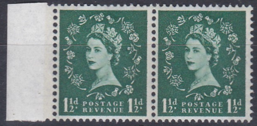 Sg S35a 1½d Wilding Violet 1 x 6mm band right  UNMOUNTED MINT