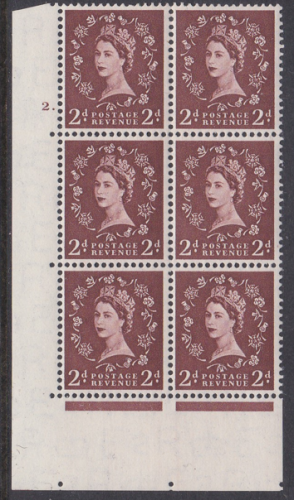 2d Wilding Tudor Wmk Cylinder 2 Dot perf type A(E I) UNMOUNTED MINT MNH