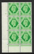 Sg 471 1939 7d Dark colours 10 Dot perf 6B block 6 UNMOUNTED MINT