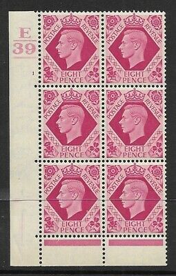 Sg 472 8d Carmine Dark colours E39 1 No Dot 1 Bar perf 6B(E P) UNMOUNTED MINT