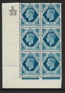 1939 10d Turquoise-blue E39 1 No Dot perf 5(I E) UNMOUNTED MINT