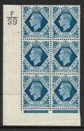 1939 10d Turquoise-blue F39 1 No Dot perf 5(I E) UNMOUNTED MINT