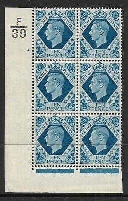 1939 10d Turquoise-blue F39 1 No Dot perf 5(I E) UNMOUNTED MINT