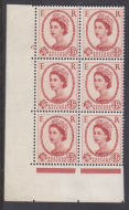 4½d Wilding Multi Crowns on Cream Cyl 6 No Dot perf A(E I) UNMOUNTED MINT