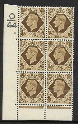 1939 1 - Bistre-Brown O44 6 No Dot perf 6B(E P) block 6 UNMOUNTED MINT