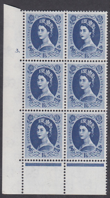 1 6 Wilding Multi Crown on Cream Cyl 3 Dot perf C(E P) MOUNTED MINT