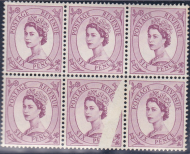 S107 6d wilding with doctor blade flaw M C cream  UNMOUNTED MINT MNH