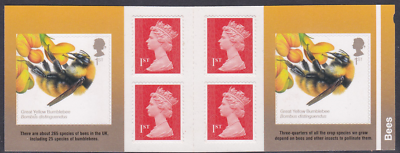 PM48 2015 bees 6 x 1st stamps booklet UNMOUNTED MINT With No Cylinder