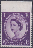 S70c 3d Wilding Multi Crowns cream imperf between stamp and top  MOUNTED MINT