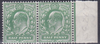 Spec M3(4) 2d deep dull yellow blotchy pair with right margin UNMOUNTED MINT