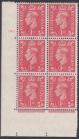 1d Red cylinder Block Control 180 dot Perf 5(E I) UNMOUNTED MINT MNH