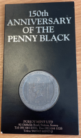 150th Anniversary of the penny black coin in sealed packaging unopened