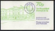 FD7a 1979 70p Kedleston Hall Folded Booklet - Complete