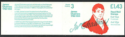 GB Folded Booklet FN1b 1982 James Chalmers booklet Complete