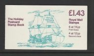 GB Folded Booklet FN3b Holiday Postcards booklet Complete