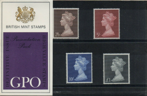 1969 small definitive packs high value decimal issue Pack No. 7 - Complete
