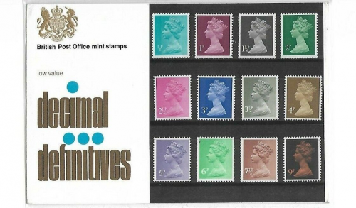 1971 small definitive packs Low value decimal issue Pack No. 26 - Complete