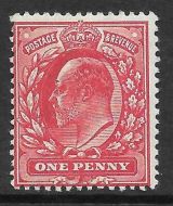 Sg 272wi 1d Rose Red Wmk Inverted Harrison perf 14 UNMOUNTED MINT MNH