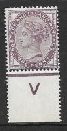 1d lilac control V perf single - MOUNTED MINT MM