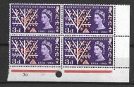 Sg 624Aa 1961 3d POSB with perfed side margin UNMOUNTED MINT MNH