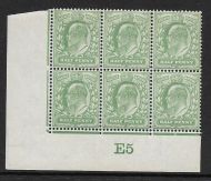 M3(1) ½d Dull Yellow-Green Harrison Control E5 perf type V1 UNMOUNTED MINT