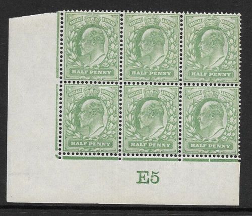 M3(1) ½d Dull Yellow-Green Harrison Control E5 perf type V1 UNMOUNTED MINT