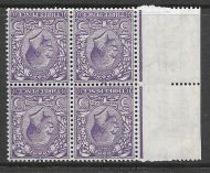 Sg 423wi 3d Violet Block Cypher Wmk Inverted block of 4 UNMOUNTED MINT MNH
