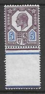 M30(3) 5d Dp Dull Red Purple  Bright Blue Somerset House margin UNMOUNTED MINT