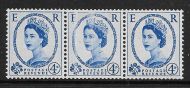 4d Wilding Edward Crown with dry print Dr blade flaw - MM to RH stamp