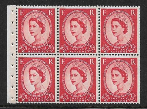 SB86 Wilding booklet pane Green Phos 2B perf type Ie bottom UNMOUNTED MNT